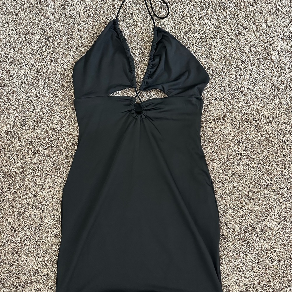 Black Halter Neck Dress